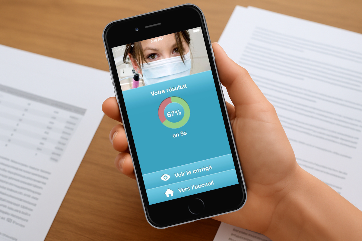 Screenshot of the medical study app