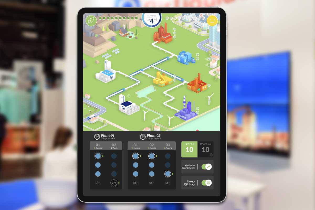 Screenshot of the serious game